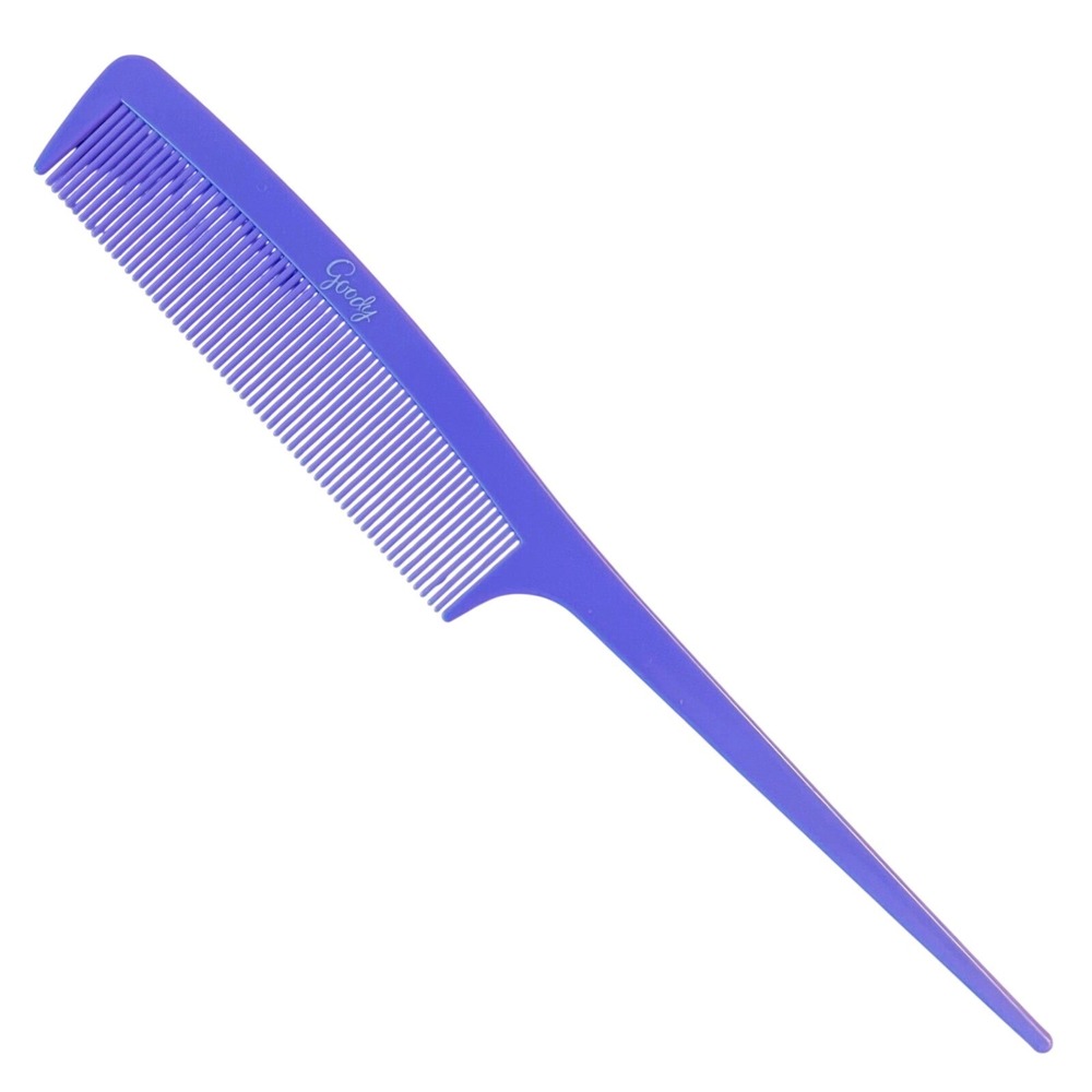 Vtg GOODY Unbreakable Plastic 8" purple Rat‎ tail Comb Retro USA